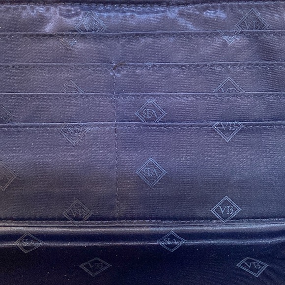 Vera Bradley Turn Lock Purse Wallet Pink Aqua Floral 7 x 5 - Picture 6 of 8